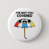 あんた傘得さしおもしろいたぞ 缶バッジ (正面)