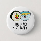 あんまき味噌ハッピーフおもしろいッ日本のドパン 缶バッジ (正面)