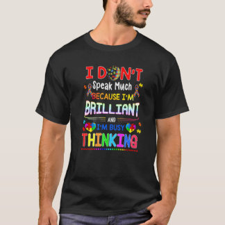 あんまりしゃべらない 天才 自閉症 自閉スペクトラム 男の子用ギフト Tシャツ