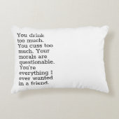 あんまり訛りの枕を飲み過ぎる アクセントクッション (正面)