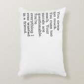 あんまり訛りの枕を飲み過ぎる アクセントクッション (正面(垂直))