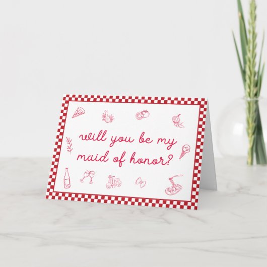 「あイタリアンれはアモアだ」メイド・オブ・オーナー(花嫁付き添い人)案 カード (正面)