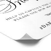 あエレガントあッ！黒い書道 | Chic Hashtag ポスター (角)