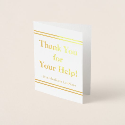 「あエレガントりがとうございま救済す！」カード 箔カード (正面)