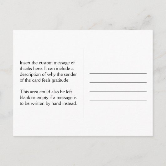 「あエレガントりがとう！」はがき ポストカード (裏面)