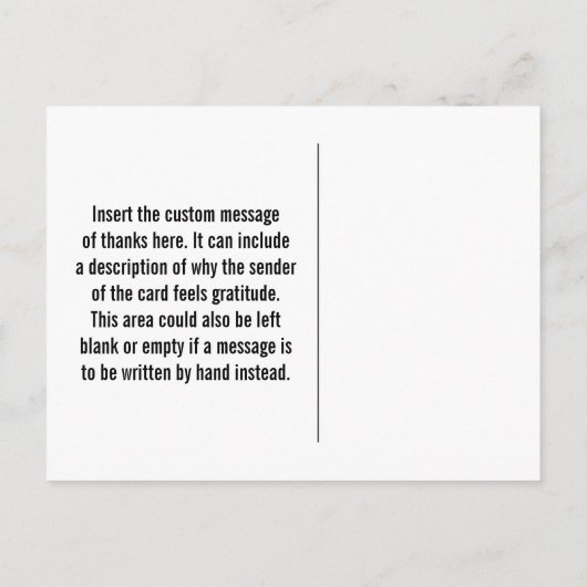 「あエレガントりがとう!」 ポストカード (裏面)