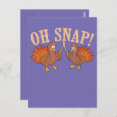 あカッコいいあッ!ウィッシュボーンおもしろい感謝祭を持つトルコ ポストカード (正面/裏面)