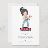 あカッコいいあッ!自撮り女の子の誕生日パーティー 招待状 (正面)