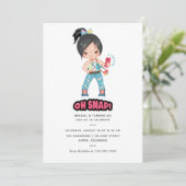 あカッコいいあッ!自撮り女の子の誕生日パーティー 招待状 (スタンド正面)