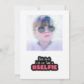 あカッコいいあッ!自撮り女の子の誕生日パーティー 招待状 (裏面)