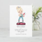 あカッコいいあッ！自撮り女の子の誕生日パーティー 招待状 (スタンド正面)