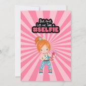 あカッコいいあッ！自撮り女の子の誕生日パーティー 招待状 (裏面)