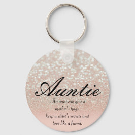 あカッコいいあ、ピンクのスパークリーな叔母さん キーホルダー