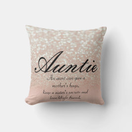 あカッコいいあ、ピンクのスパークリーな叔母さん クッション