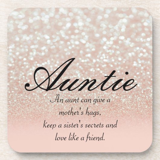 あカッコいいあ、ピンクのスパークリーな叔母さん コースター (正面)