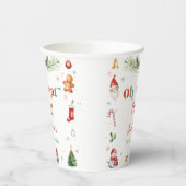 あカラフルあーおもしろい第1回クリスマスかわいい誕生日 紙コップ (左)