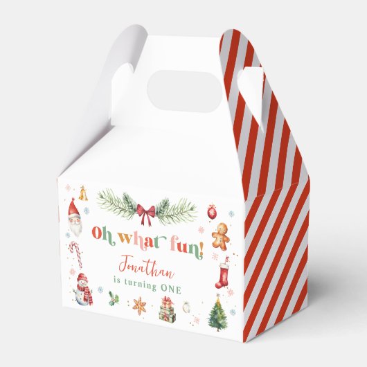 あカラフルあーおもしろい第1回クリスマスバースデーパーティー フェイバーボックス (正面サイド)