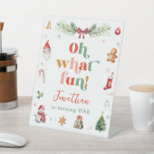 あカラフルあーおもしろい第1回クリスマスバースデーパーティー 台座サイン (インサイチュ)