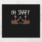 あクールあッ！ウィッシュおもしろいボーン感謝祭の_トルコ スパークリングワインラベル (シングルラベル)