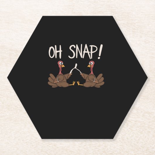 あクールあッ！ウィッシュおもしろいボーン感謝祭の_トルコ ペーパーコースター (正面)