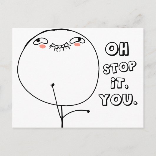 あストップああ。-ミーム ポストカード (正面)