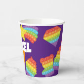 あポップ・アートのあ！ |レインボー誕生日 紙コップ (左)