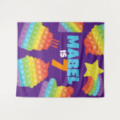 あポップ・アートのあ！ |招待状誕生日背景 タペストリー (正面(横))