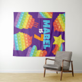 あポップ・アートのあ！ |招待状誕生日背景 タペストリー (インサイチュ(横))