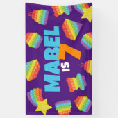 あポップ・アートのあ！ |招待状誕生日背景 横断幕 (縦)