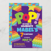 あポップ・アートのあ！ |招待状誕生日 招待状 (正面/裏面)