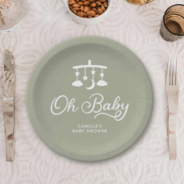 あモダンあベイビーシャワーパーソナライズされた ペーパープレート
