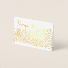 あモダンあ！バタフライバードハートフィリーグリー 箔カード