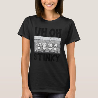あーあ臭い可愛いサル男性へ女動物 Tシャツ
