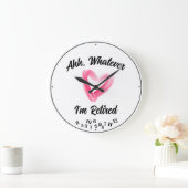 あー何でも私は退職したことわざピンクハート ラージ壁時計 (ホーム)