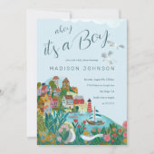 あー男の子のシャワーパーティー 招待状 (正面)
