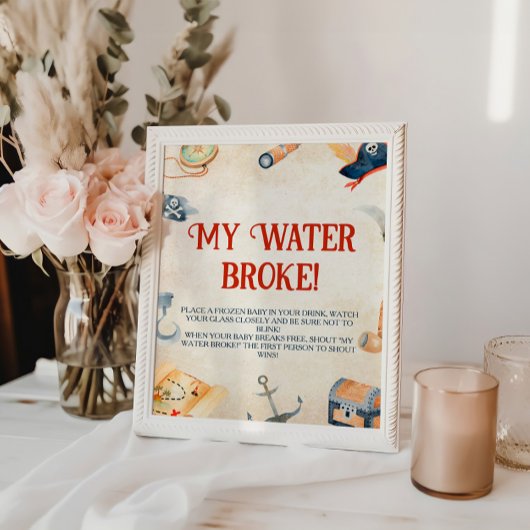 あー男の子のシャワー私の水が壊れた 台座サイン