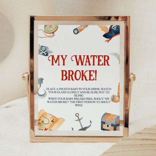 あー男の子のシャワー私の水が壊れた 台座サイン