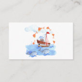 あー赤ちゃんシャワー航海のおむつラッフル エンクロージャーカード (裏面)