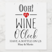 あー！そのワインの時計はあなたの言葉を加える ワインラベル (シングルラベル)