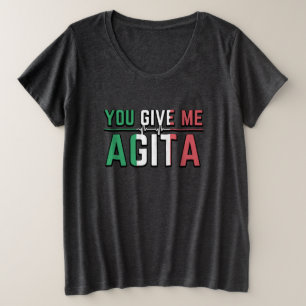 あ与えああアギタイタリアン Culture プラスサイズTシャツ