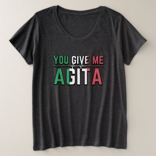 あ与えああアギタイタリアン|Culture プラスサイズTシャツ (デザイン正面)