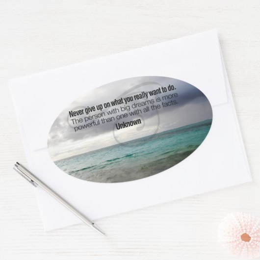 「あ与えあり」の感動的引用文 楕円形シール (封筒)