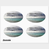 「あ与えあり」の感動的引用文 楕円形シール (シート)