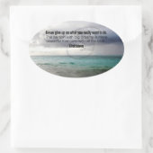 「あ与えあり」の感動的引用文 楕円形シール (バッグ)