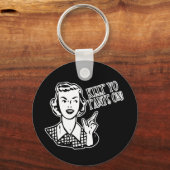 あ保あー！-レトロ主婦 キーホルダー (正面)