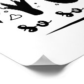 あ恋しく思ありゃあ。雪フォント ポスター (角)