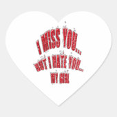 あ恋しく思なただがモチーフの女の子が壊れたのは嫌いだ ハートシール (正面)