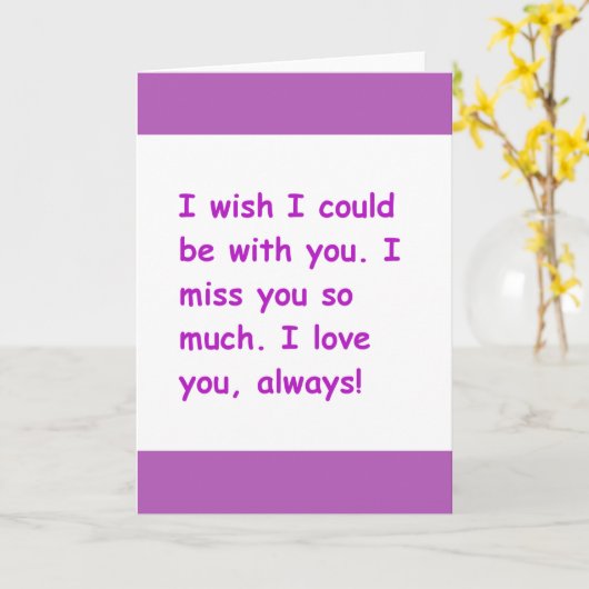 あ恋しく思なたのいつもの恋が～と一緒にいられたら カード (黄色い花)