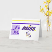 あ恋しく思なたの挨拶状 カード (黄色い花)