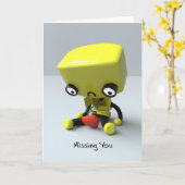 『あ恋しく思なた-悲しいロボット』 カード (黄色い花)